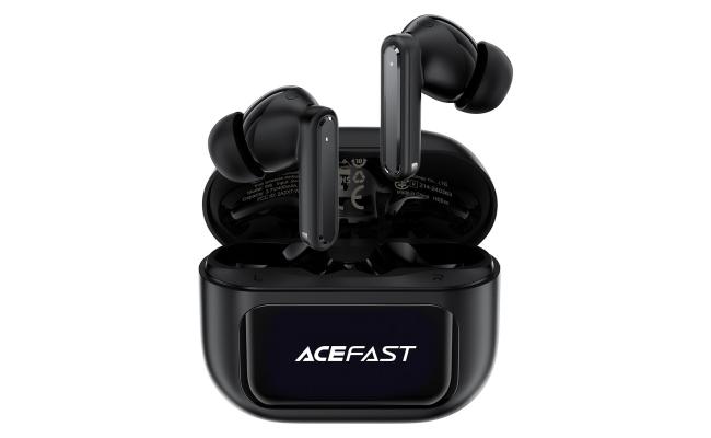ACEFAST W6 TWS Earbuds ANC + ENC Noise Cancelling Earphones with Smart Screen Display - Black